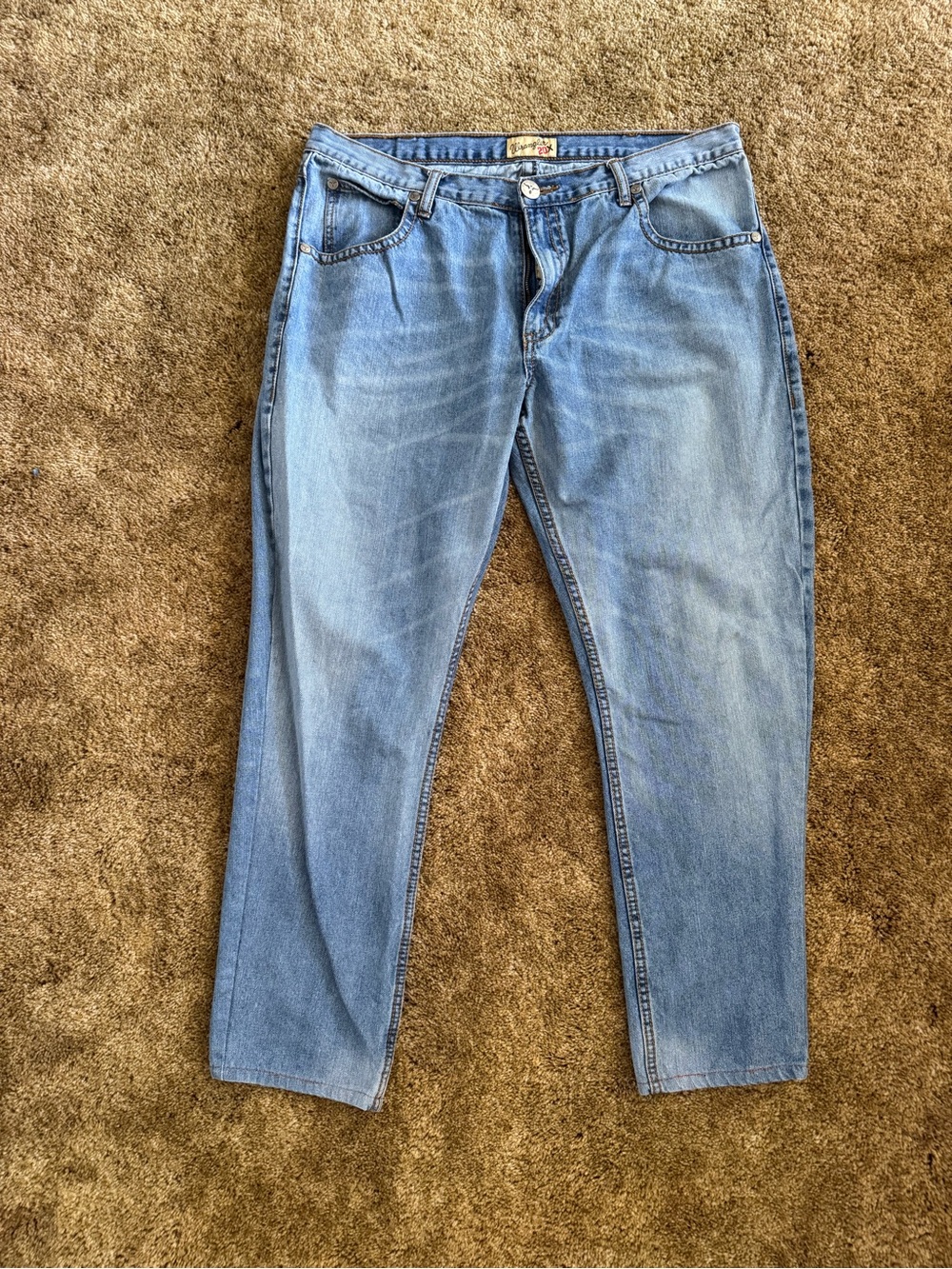 Light wash Wrangler 20X jeans; perfect condition